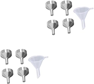 Cabilock 8pcs Metal Funnel for Essential Oil Transfer Pp Funnel for Oils and Spices
