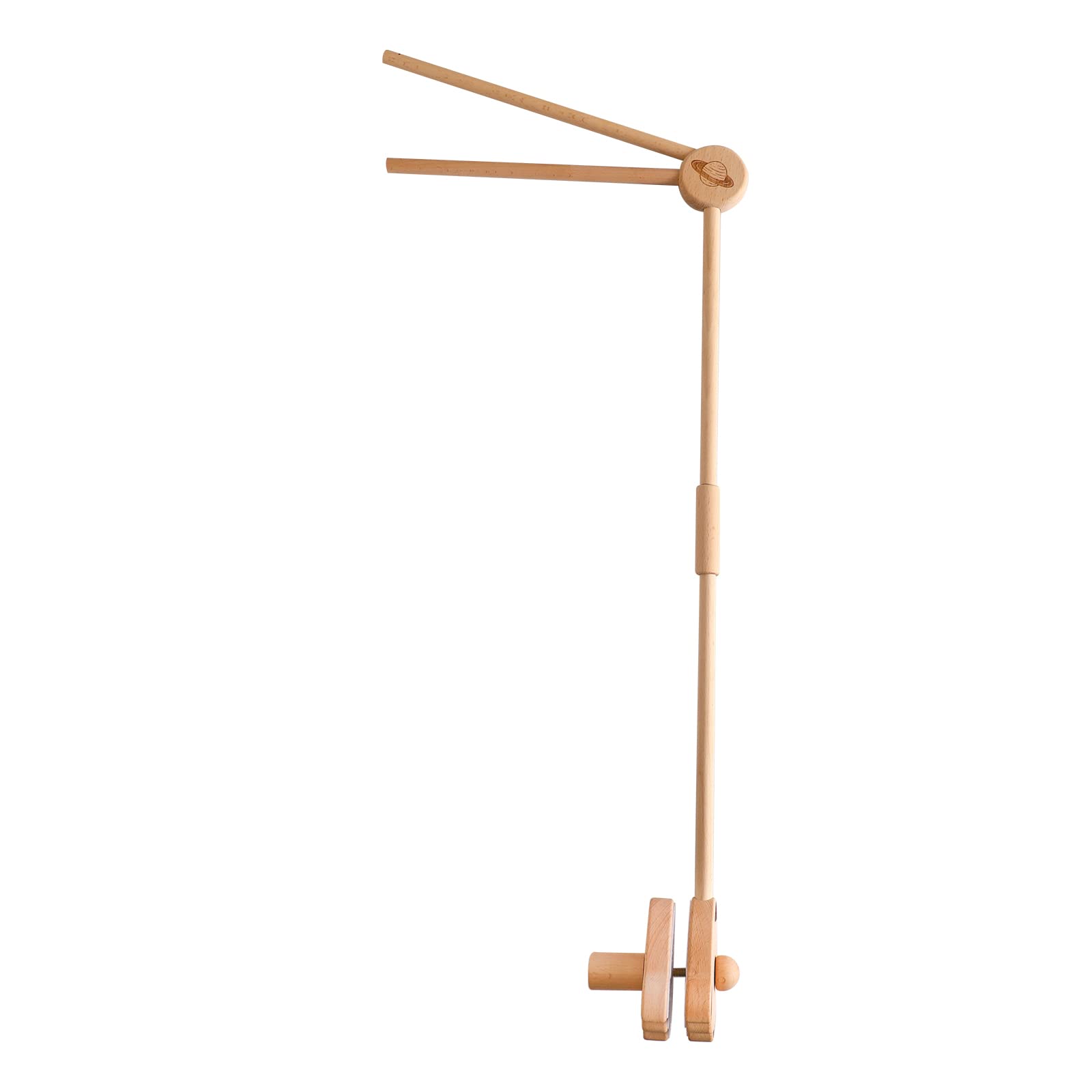 Promise BabeWooden Rocket Mobile for Baby Cot, Changing Table & Playpen - DIY Mobile Holder Frame with Music Box & Wind Chime