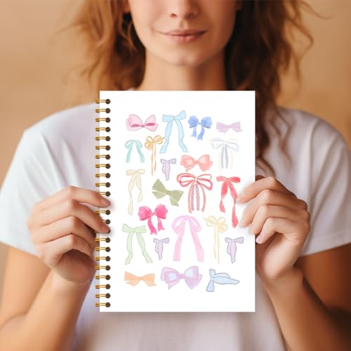 Carnet de notes coloré avec nœuds de qualité supérieure, reliure spirale chic - 6