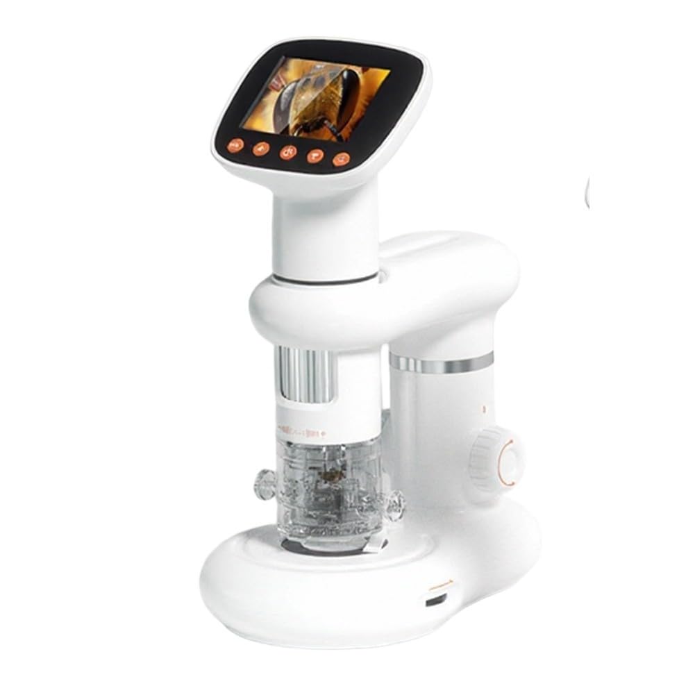 Microscopio digital con pantalla IPS de 2 pulgadas, aumento de 50x-1000x,