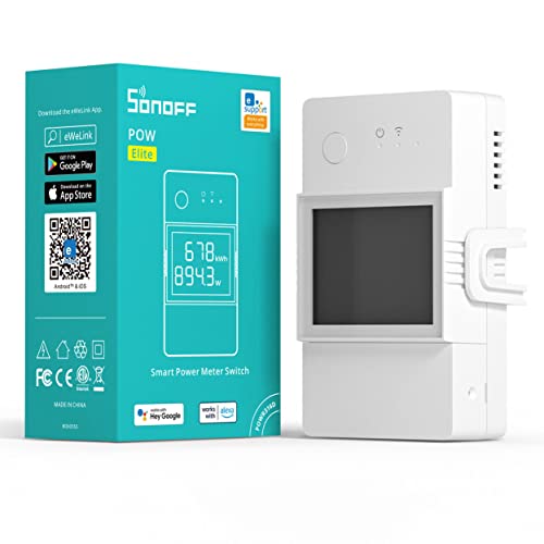 Image of amiciSmart Wi-Fi Smart Switch, 20A Remote Control for Home Appliance, LCD Display for Real-Time Power Monitoring Compatible with Alexa, Google Home, etc.