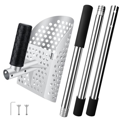 GMGSJ Pelle à sable robuste pour détection de métaux – Chasses au trésor d'écran de plage, pelles à sable, accessoires de détection de métaux et...