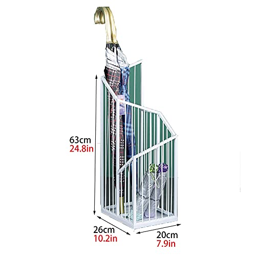 Porte-parapluies carré argenté pour modèles courts et longs - 3