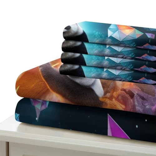 Housse de couette panda cristal 3D le cadeau idéal pour lit une place - 7