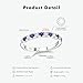 RANDES Blue Sapphire Eternity Rings for Women 925 Sterling Silver September Birthstone Ring Stackable Thin Sapphire Band Ring Size 7