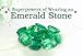 DINJEWEL Natural AAA++ Green Loose 12.00 Ratti Real Gemstone Natural Certified Zambian Emerald Octagon Shape/Panna Stone for Men and Women