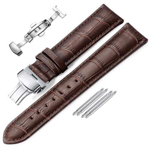 Luxury Crocodile-Embossed Leather Watch Strap Kit with Insta...