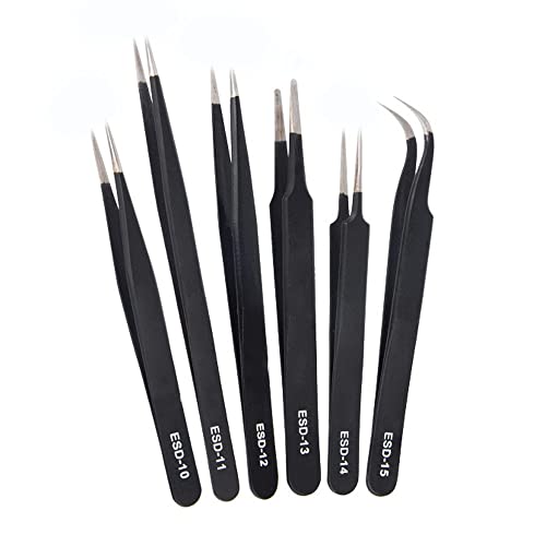サムコス 精密機器用 ピン セット 6本セット 精密ピ ンセット極細ピン セット 静電防止ピン セット 模型製作ピン セット 園芸用ピン セット 汎用型ピン セット 1枚目
