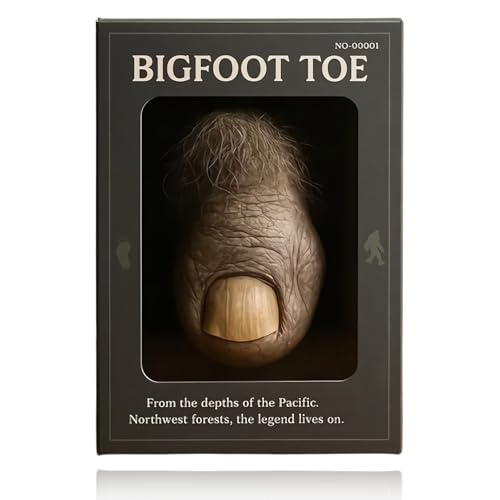 Bigfoot Toe Novelty Collectible, Funny Bigfoot Toe Figurine Decor, Realistic Handcrafted Resin Bigfoot Toe Figurine, Funny Bigfoot Gift for Bigfoot Lovers, Pranksters &amp; Cryptid Lovers (1 PCS)