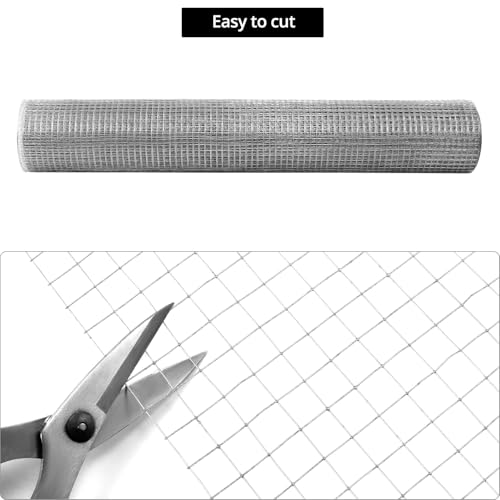 QWORK® Verzinktes Drahtgitter, 1 x 20 m Maschendrahtgeflecht, 12.7 mm Löcher Drahtgitter Feinmaschig, Maschendrahtzaun, für Hühnerställe, Kaninchengehege