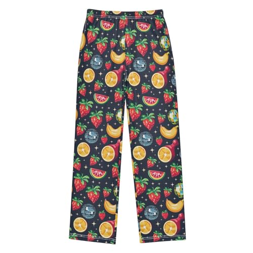 Pajama Pants Fruits in Cartoon Style PJ Bottoms Sleepwear Lounge Sleep Pant with Pockets