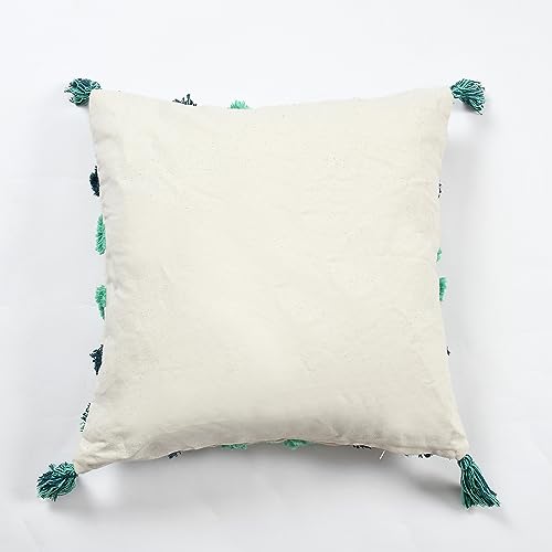 Image of Sofa Cushion Cover Cotton for Living Room Couch Soft Pillow Cover (16 inch x 16 inch, Green Diamound) Pack of 1