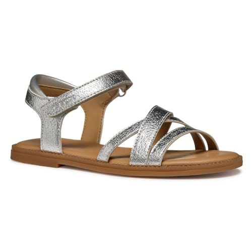 Geox - J SANDAL KARLY GIRL, Sandalia Niñas, SILVER,