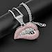 LCWLJL Shiny Sexy Pink Lip Initial Pendant With Fashion Jewelry For Men And Women, Hip Hop Charm Choker Necklace (pink)
