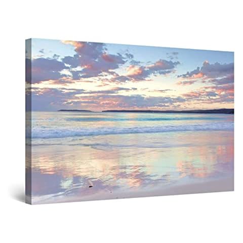 Startonight Wall Art Canvas Daydream Serenity Beach, Water Surreal Landscape Picture Photo Stretched Print, Modern Artwork for Bedroom or Living Room, Office Ready to Hang Home Decor 24" x 36" Cover