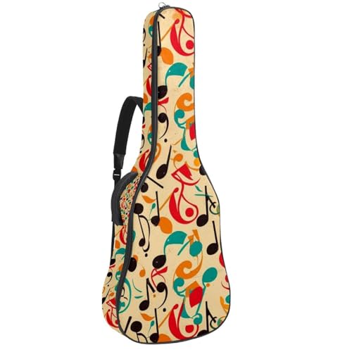Housse de guitare acoustique 109 cm imperméable à motif rétro