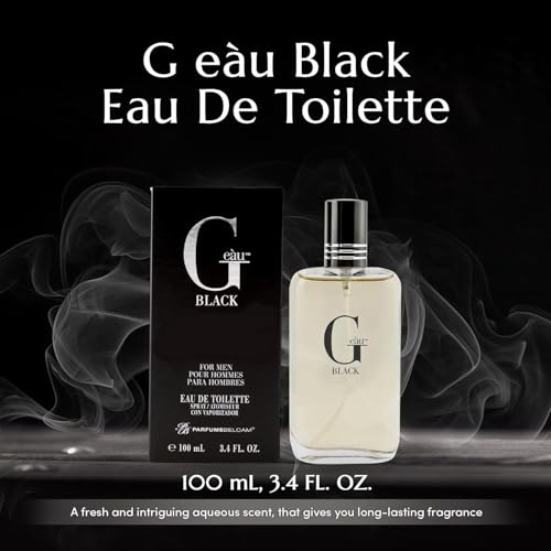 Image of PB ParfumsBelcam G eau Black Eau De Toilette Spray for Men - 100 mL Affordable, Long-Lasting Fresh Aquatic Fragrance & Spicy Aquatic Scent with Sandalwood & Patchouli for Day & Night Use