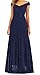 Produktbild LA ORCHID Laorchid Damen cocktailkleid elegant Abendkleid lang v Ausschnitt Kleid ärmellos ballkleid Partykleid Blau XL