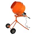 XtremepowerUS Heavy Duty Mortar Mixing Cement Mixer 5.0cu ft 1/2hp Portable Electric Concrete Mortar Barrow Machine