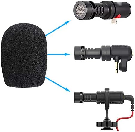 YOUSHARES VideoMicro Windscreen Foam Filter - Wind Shield Fits Rode VideoMic Me Me-L Compact Microphone (2 PACK)