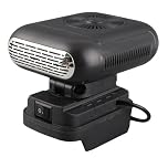 Portable Battery Powered Heater with 90 Degree Flip 2 Temperatures 2xUSB for BL1830 BL1850 BL1840 BL1845 BL1815 BL1820 BL1860B Space Heater Shipped without Batteries