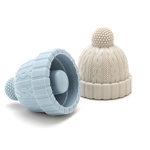 Beanie Cap Decorative Silicone Bottle Stopper in a gift box, Set of Two