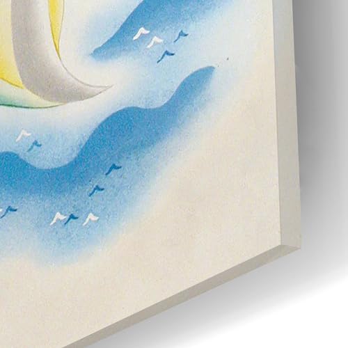 Epic Art 'Matson Lines Hawaii 1955' by Vintage Posters, Acrylic Glass Wall Art, 12"x16" by Epic Art - Used condition - Image 3