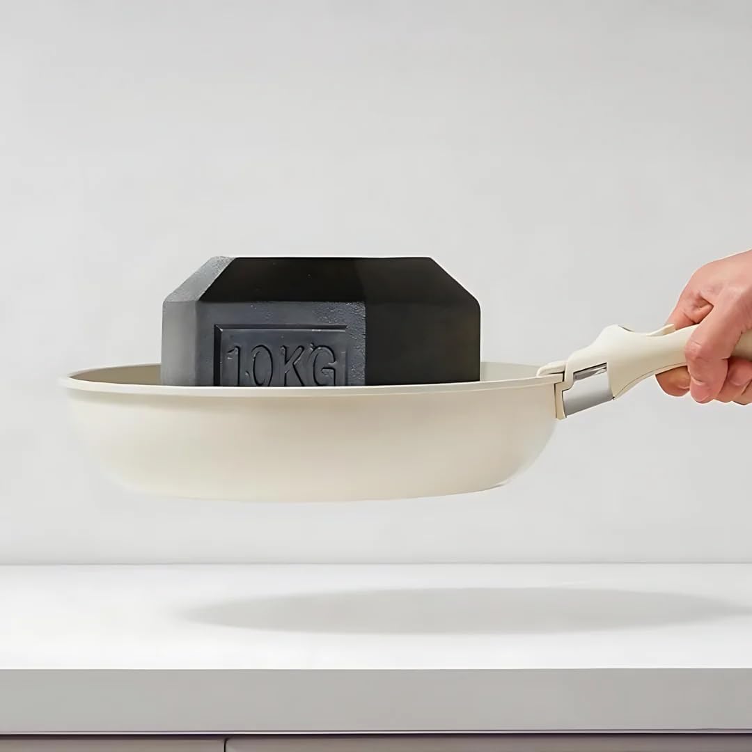 Gourmetific® Pot Handles Replacement [2 Pieces] - Detachable Handle for Pots & Pans - Ergonomic Cookware Grip - Vertical Attachment Spare Part - Extra Reserve Handhold Durable & Reliable (Cream)