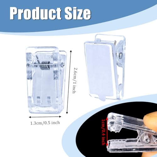 100 Stück Klebrige Federclips Selbstklebende Federklammern Transparente Kunststoff Klebeklammern Outdoor Selbstklebend Wandclips Deko Clip Selbstklebende Wandclips für Zuhause Büro