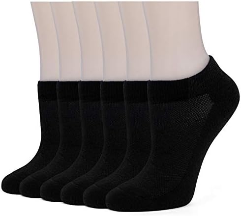 Women's Low Cut Socks Athletic Running Cushion Short Cotton Ankle Socks Low Cut Socks (6 Pairs)