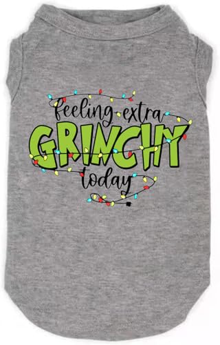 SUEOSU Camisa de Natal para cachorro para roupas de animais de estimação camiseta estampada de Natal