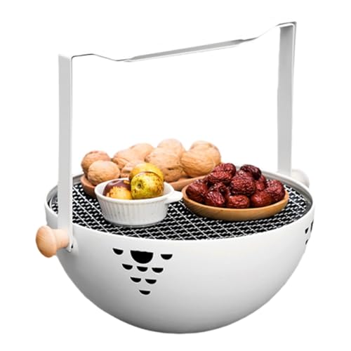 Parrilla de carbón de hierro fundido,Parrilla de barbacoa de carbón | Estufa de exterior plegable - Horno de barbacoa para acampar, estufa de barbacoa portátil, para asar, acampar, hogar