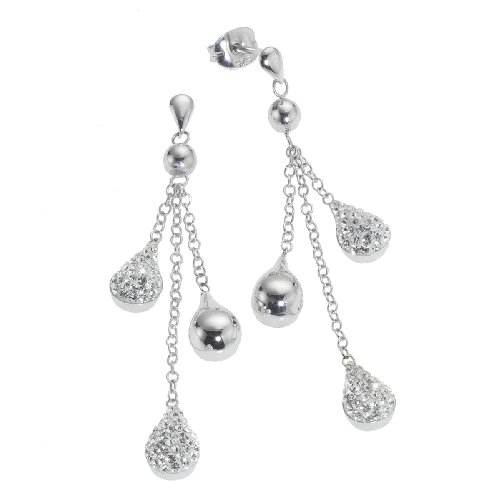Preisvergleich Produktbild Crystelle Damenohrhänger 925 / -Sterling Silber Swarovski Kristalle 340220004