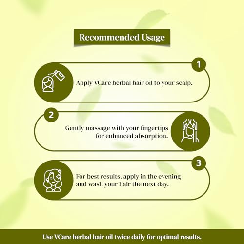 VCare Herbal Hair Oil For Men And Women | Reduces Hair Fall & Dandruff | Helps Hair Growth With 13+ Herbal Oils | All Hair Types - 100 ml