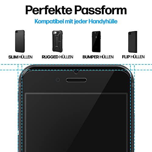 Power Theory Panzerglas für iPhone 8 und iPhone 7 Displayschutzfolie