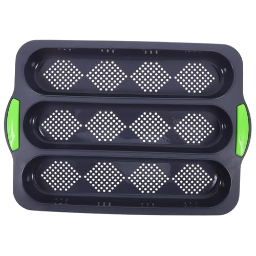 FUNOMOCYA Silicone Baking Bread Mold 3 Wave Loaf Pan French Bread Mould Bakeware Supplies Non-stick Loaf Tin