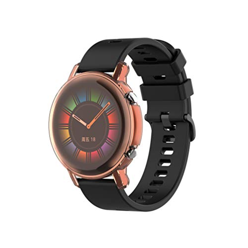 Comtax Compatible with Huawei watch GT2 42mm �ی�P�[�X �J�o�[ �ϏՌ� �S�ʕی� PC�f�� �Ή� (�s���N)