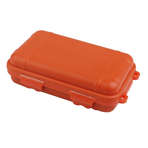 Outdoor Plastic Waterproof Airtight Survival Case Container Storage Carry Box Small New - Orange