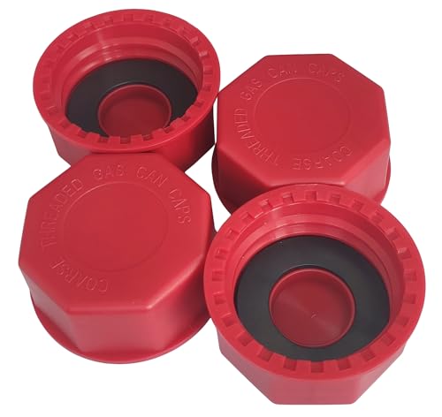 Tapas gruesas para latas de gas de 5 galones compatibles con bidones Midwest paquete de 4