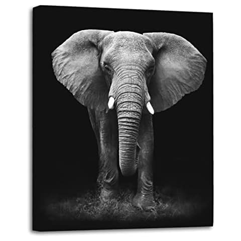 Elephant Abstract Wall Art with Framed Canvas Fashion Painting for Living Room Bathroom. Abstract Pictures for Bedroom. Modern Prints Office Hallway and Stairs Christmas Cover
