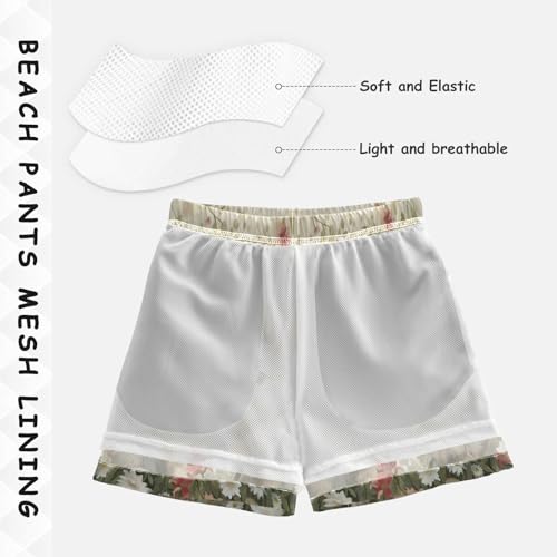 Kids Swimming Trunks, Anti Chafe Swim Trunks for Boys 2 T, Spring Bunnies Easter Rabbit4