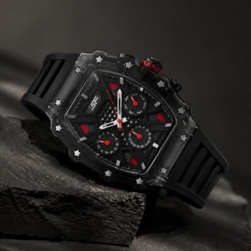 Image of SF Maiden Voyage Sport Watch Quartz Analog with Black Dial Black Silicon Strap Watch for Men - 77178PP04W