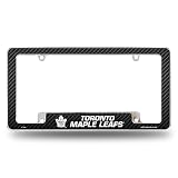 Rico Industries NHL Toronto Maple Leafs Black 12" x 6" Chrome All Over Automotive License Plate Frame for Car/Truck/SUV