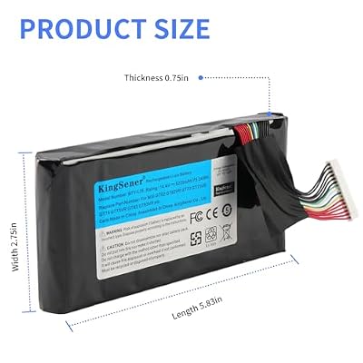 BTY-L78 Laptop Battery for MSI GT62 GT62VR GT80 GT80S GT73 GT83 GT73VR GT83VR GT75VR MS-1812 MS-1814 11.1V 5225mAh