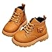 Girls Short Ankle Boots Fashion Lace Up Booties Chunky Low Heel Waterproof Combat Shoes with Side Zipper