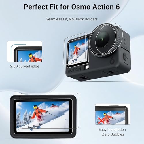 Image of M.G.R.J Tempered Glass Screen Protector for DJI Osmo Action 6 Camera (Rel. 2025)