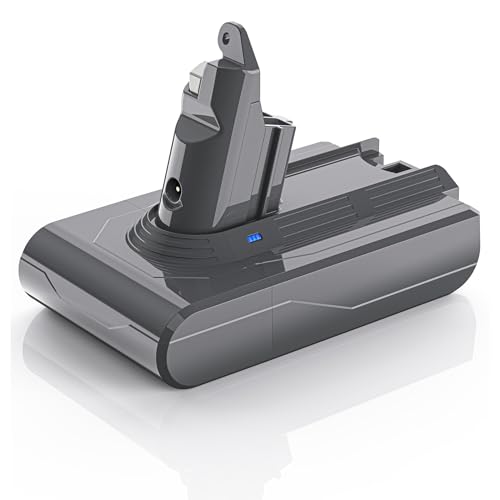 V6 DC62 Battery 6000mAh 21.6V, LONGFIT Battery Replacement Dyson Fluffy Motorhead Trigger Animal Pro Slim Total Clean Cord-Free Extra DC58 DC59 DC61 DC72 DC74 SV03 SV05 SV06 SV07 SV09