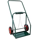 440lbs Welding Cart, Heavy Duty Torch Cart for Oxygen and Acetylene Cylinders, Compact Cylinder with 10-Inch Rubber Wheels, Removable Steel Frame, Industrial Hand Truck Dolly (41'H x 21.5'W x 23.6'D)