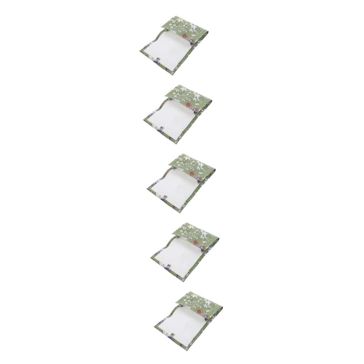 Rangement portable PU vert lot de 5 étuis compacts à compartiments Gatuida - 8