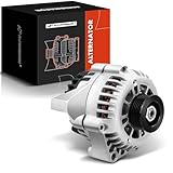 A-Premium Alternator Compatible with Chevrolet/Chevy, Cadillac, GMC, Isuzu, Olds Vehicle Models, 4.3L 5.0L 5.7L 6.5L 7.4L, 12V 105A Clockwise 6-Groove Pulley, Replace# 8206N, 8206, 10463651, 10480167